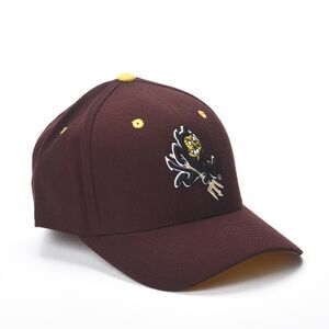 Arizona State Sun Devils NCAA Burgundy Mascot Baseball Cap Size 7 1/4